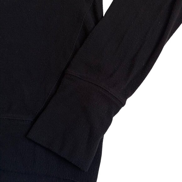 Evereve Zoey Rib Inset Hoodie (Black) - Size Small - Picture 8 of 10